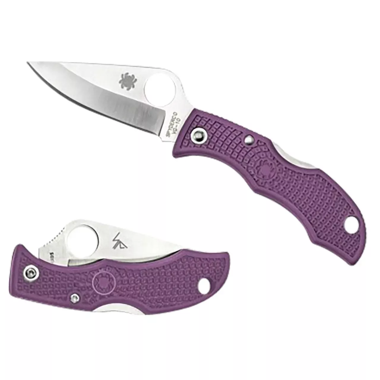 Spyderco Ladybug 3 Salt 1.94" Folding Plain Stonewashed H2 Steel Blade/Purple Handle