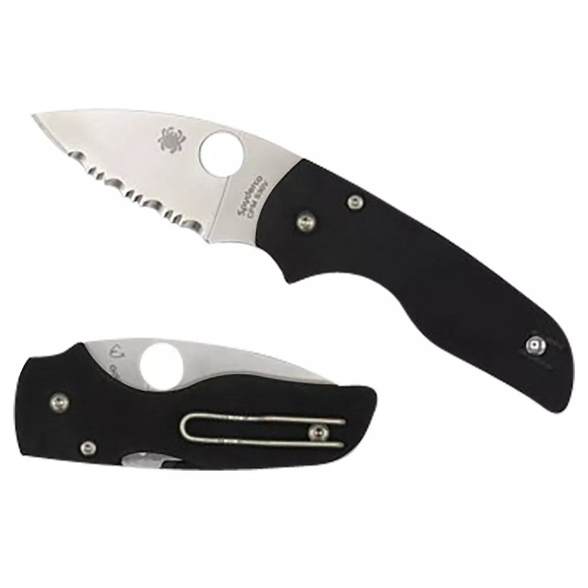 Spyderco Lil' Native 2.42" Folding Plain Satin CPM S30V SS Blade Black Textured G10 Handle w/Pocket Clip