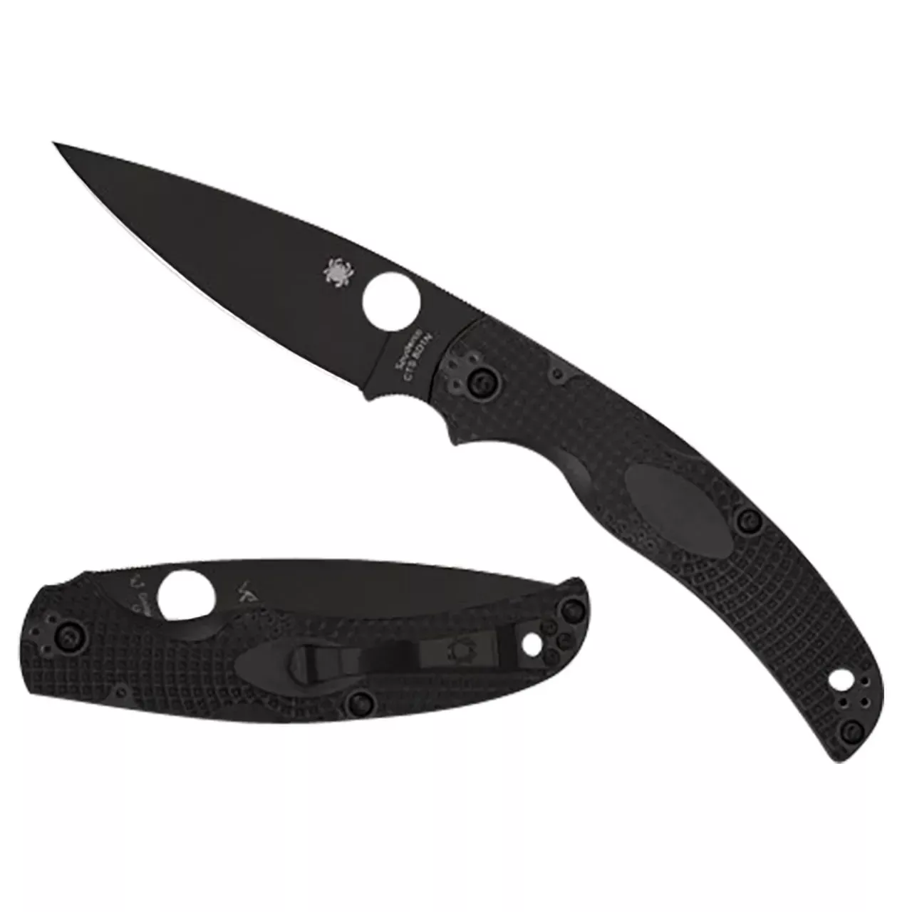 Spyderco Native Chief Lightweight 4.02" Folding Plain Black DLC CTS BD1N SS Blade