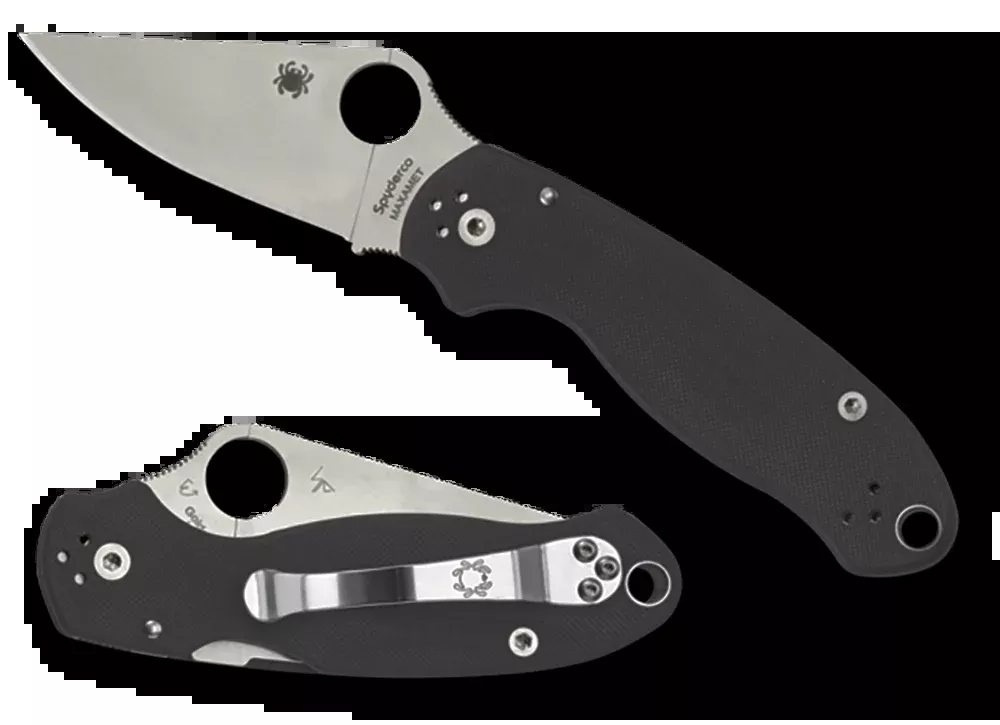 Spyderco Para 3 G10 Blk Plainedge