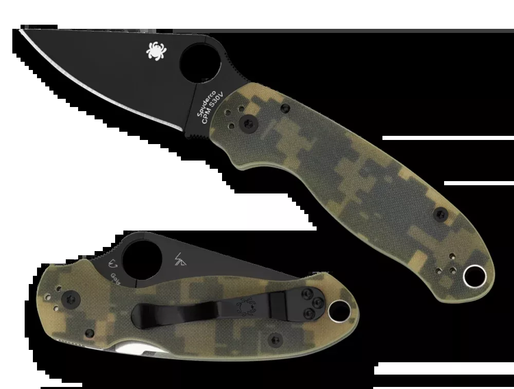 Spyderco Para 3, Spy C223gpcmobk Para 3G10 Blk Pln Mobk Camo