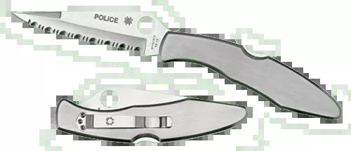 Spyderco Police Stnls Plainedge