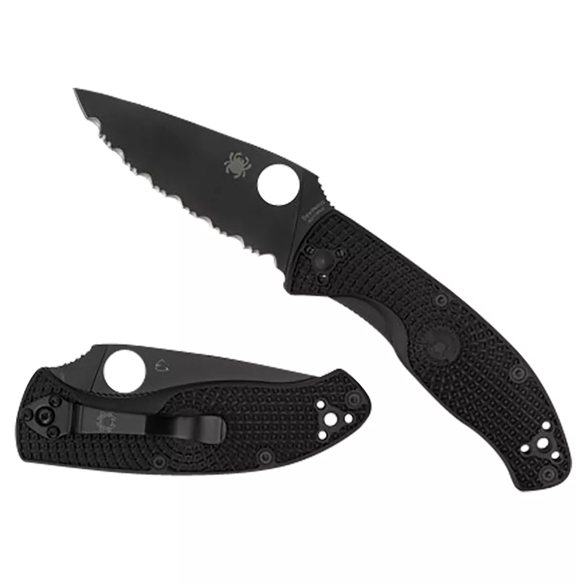 Spyderco Tenacious Lightweight 3.39" Folding Plain Black Oxide SS Blade