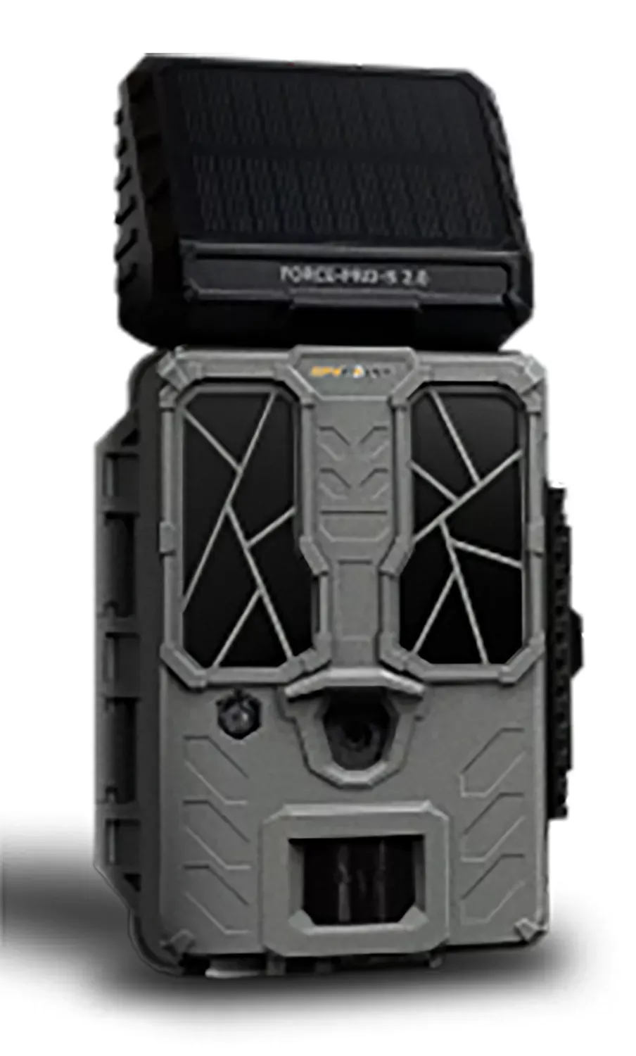 SpyPoint FORCE-PRO-S 2.0 Solar Trail Camera 48 MP 4K 110 ft No Glow Gray 01858