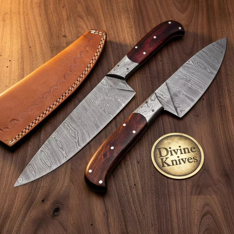 Stag Handle Bowie Knife with Leather SheathHandcrafted Classic Outdoor & Collector’s Piece
