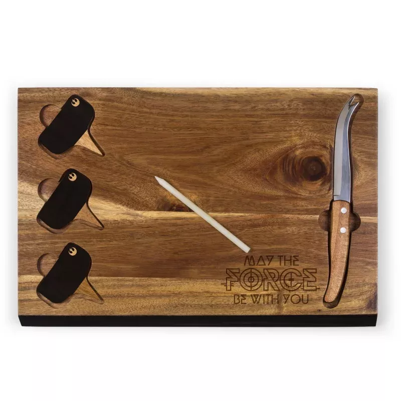 Star Wars Rebel Alliance – Delio Acacia Cheese Cutting Board & Tools Set