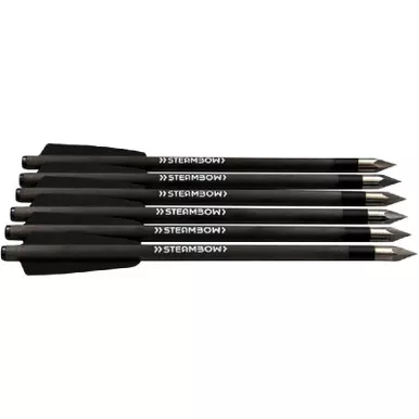 Steambow AR-Series Carbon Bodkin Broadhead Arrows, Set of 6