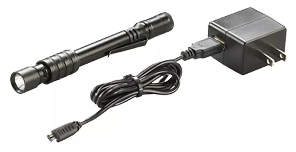 Streamlight Stylus Pro USB Black Anodized Aluminum White LED 90/350 Lumens 109 Meters Range