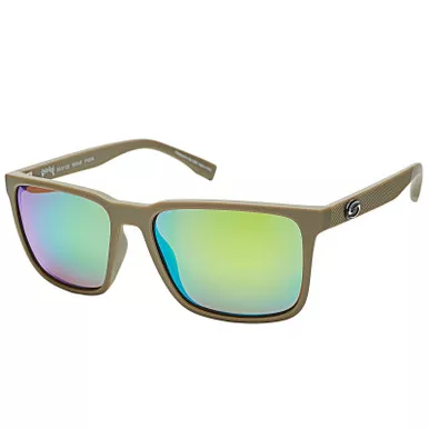 Strike King S11 Rogue Polarized Flat Dark Earth - Revo Green Mirror/Amber Lens Sunglasses
