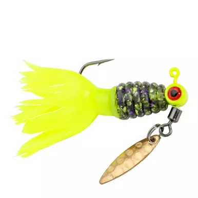 Strike King Sausage Head Spins pre-rigged Crappie Thunder 1/18 Who Dat