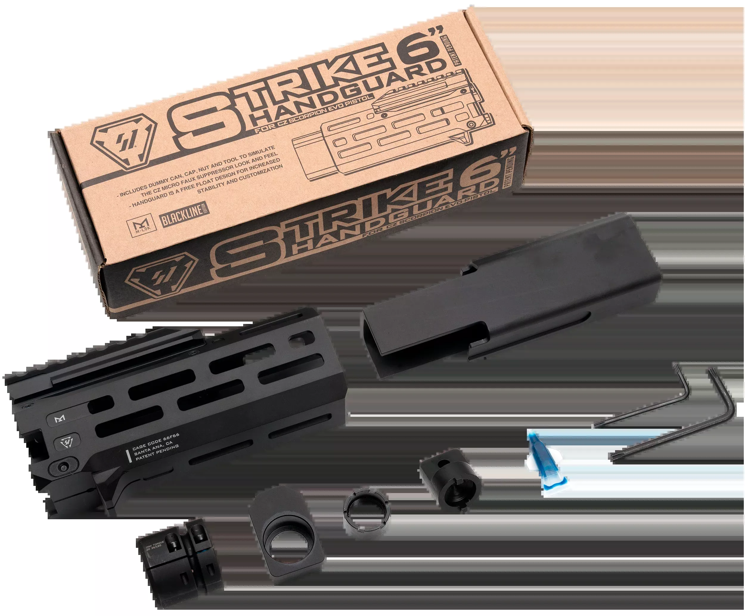 Strike Strike, Si Cevo-hg-6-bk Evo 6" Handguard
