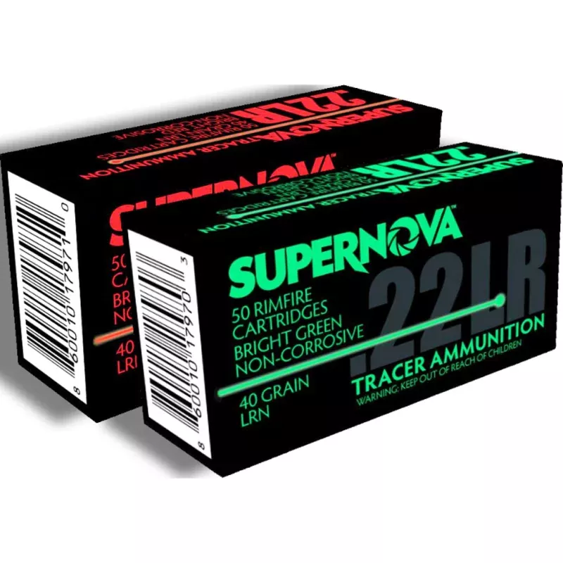 Supernova Tracer Rimfire Ammunition22 LR 40gr. LRN Red Tracer 50 rd.