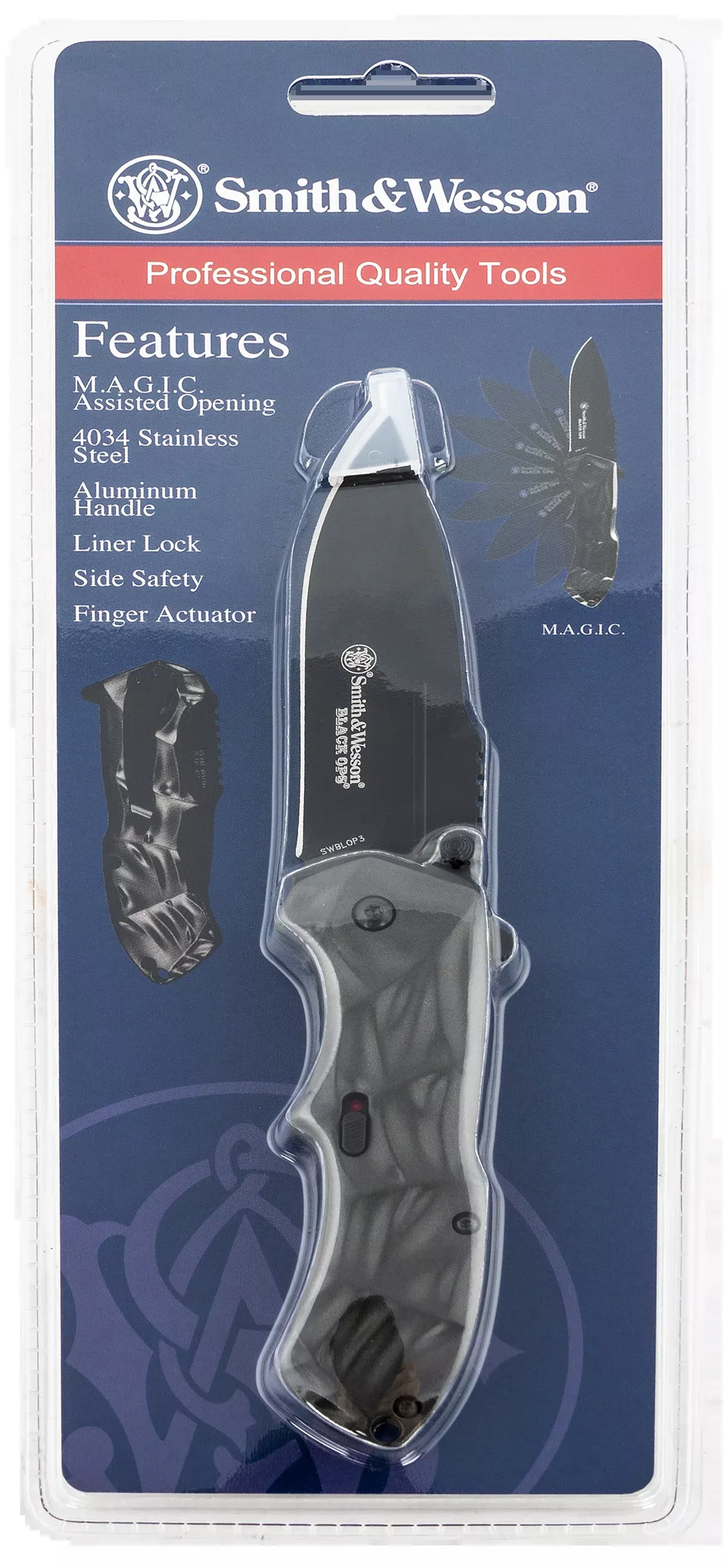Sw Knives Black Ops, Swk Swblop3cp Blackops Black