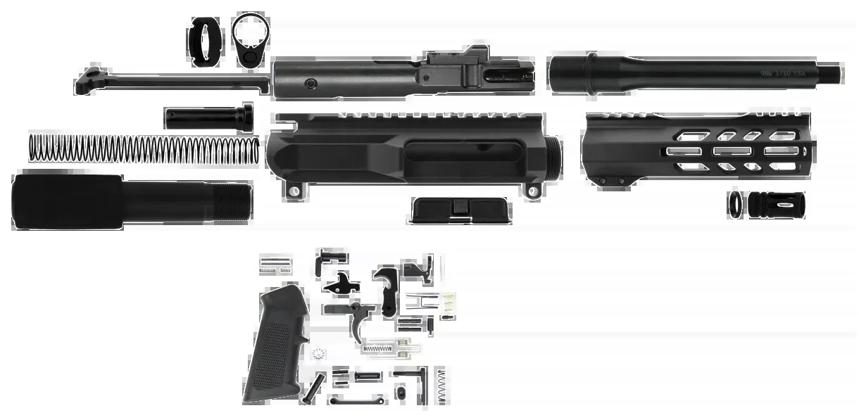 Tacfire Ar Build Kit, Tacfire Ss-pk9mm-lpk-7 9mm 7.5" Pstl Build Kit