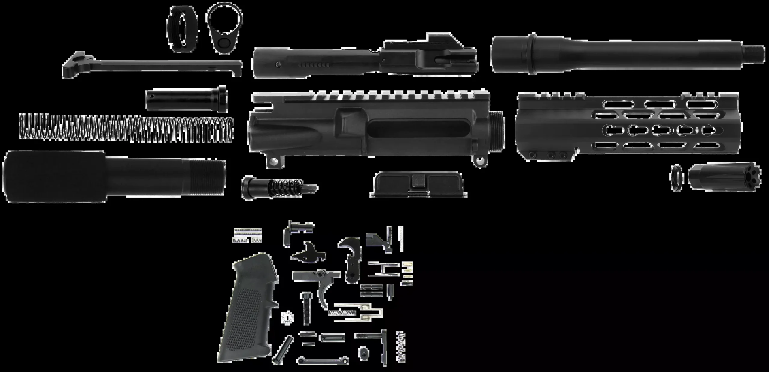Tacfire Ar Build Kit, Tacfire Ss-pk9mm-lpk-7-k Keymod 9mmPst Build Kit