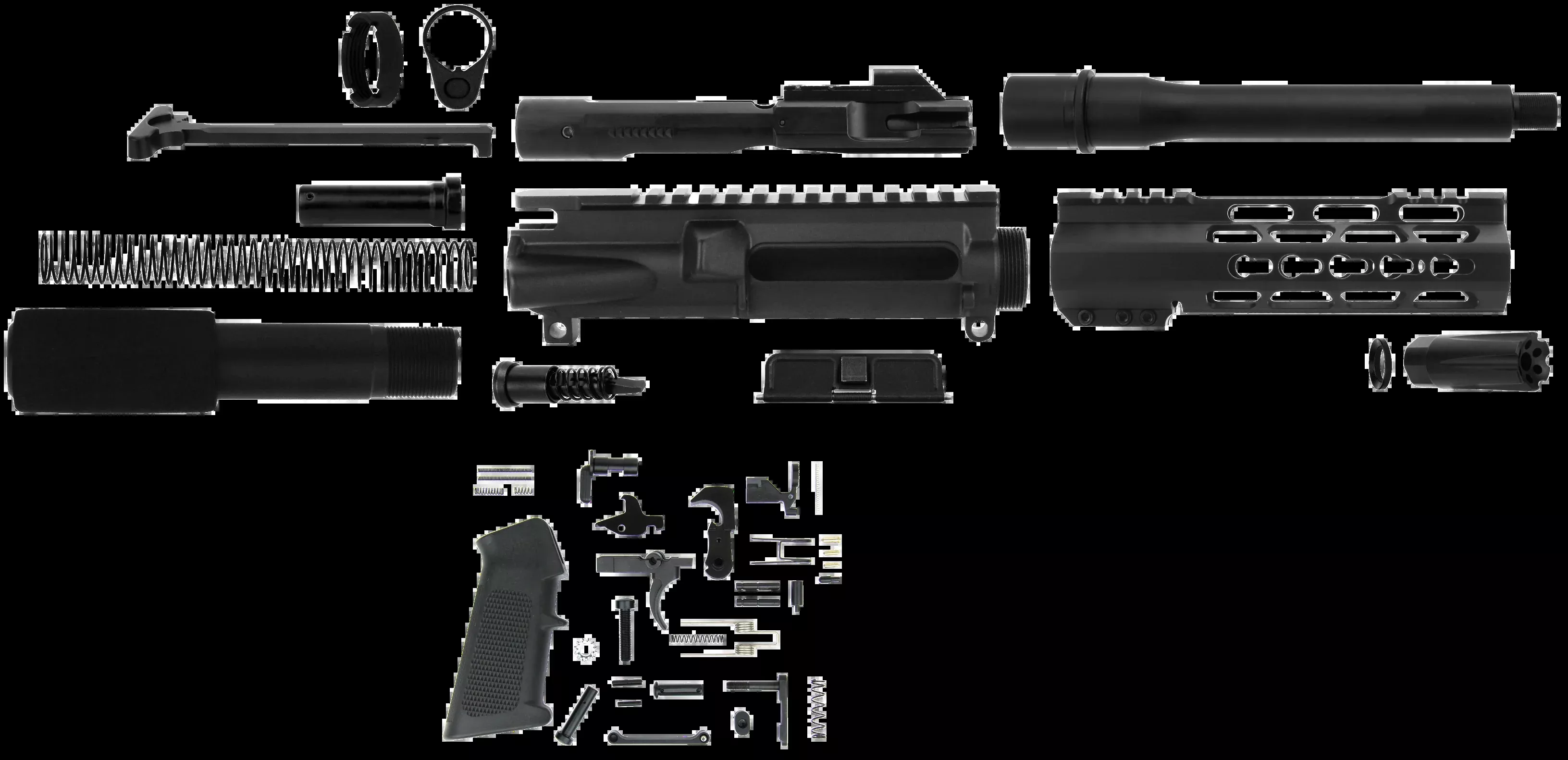 Tacfire Ar Build Kit, Tacfire Ss-pk9mm-lpk-7-k Keymod 9mmPst Build Kit