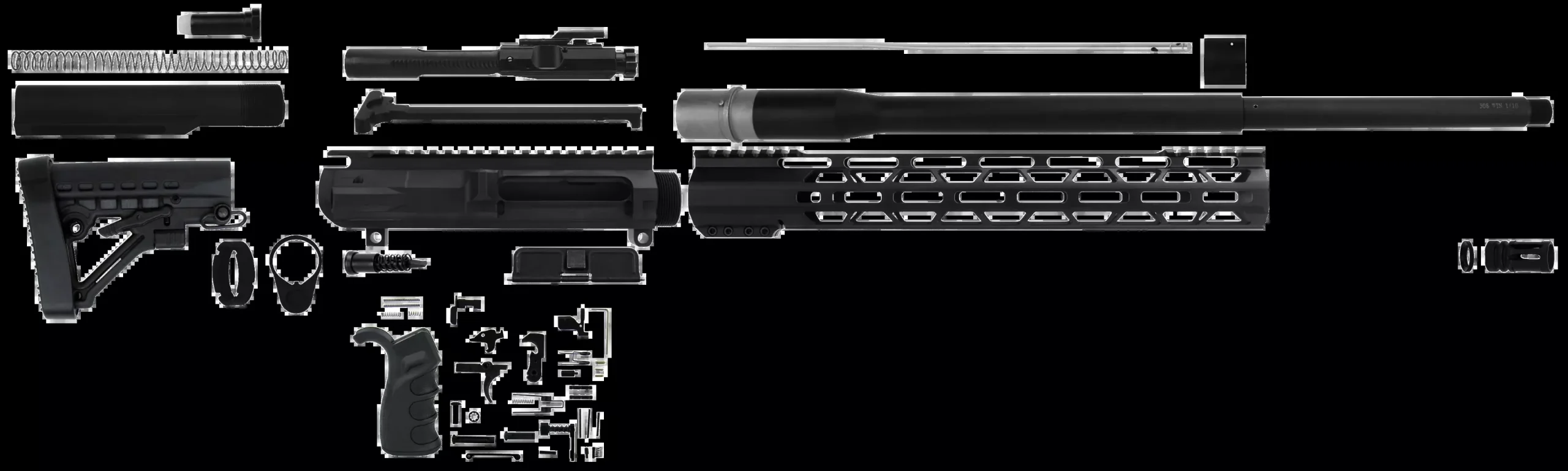 Tacfire Ar Build Kit, Tacfire Ss-rk308-lpk-20bn308 Rfl Build Kit