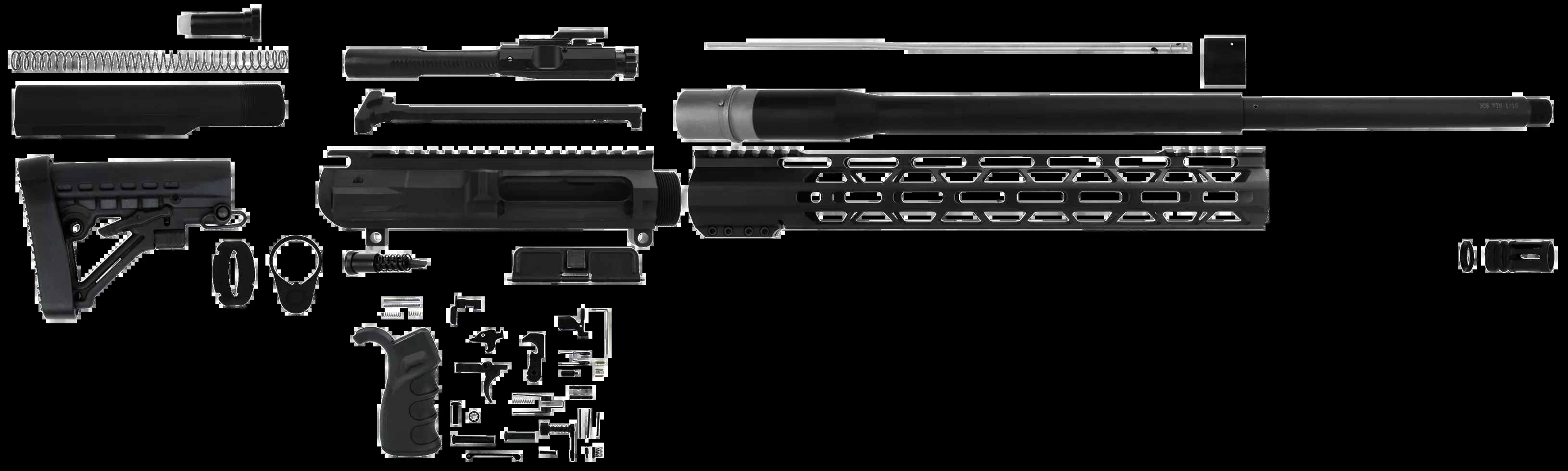 Tacfire Ar Build Kit, Tacfire Ss-rk308-lpk-20bn308 Rfl Build Kit