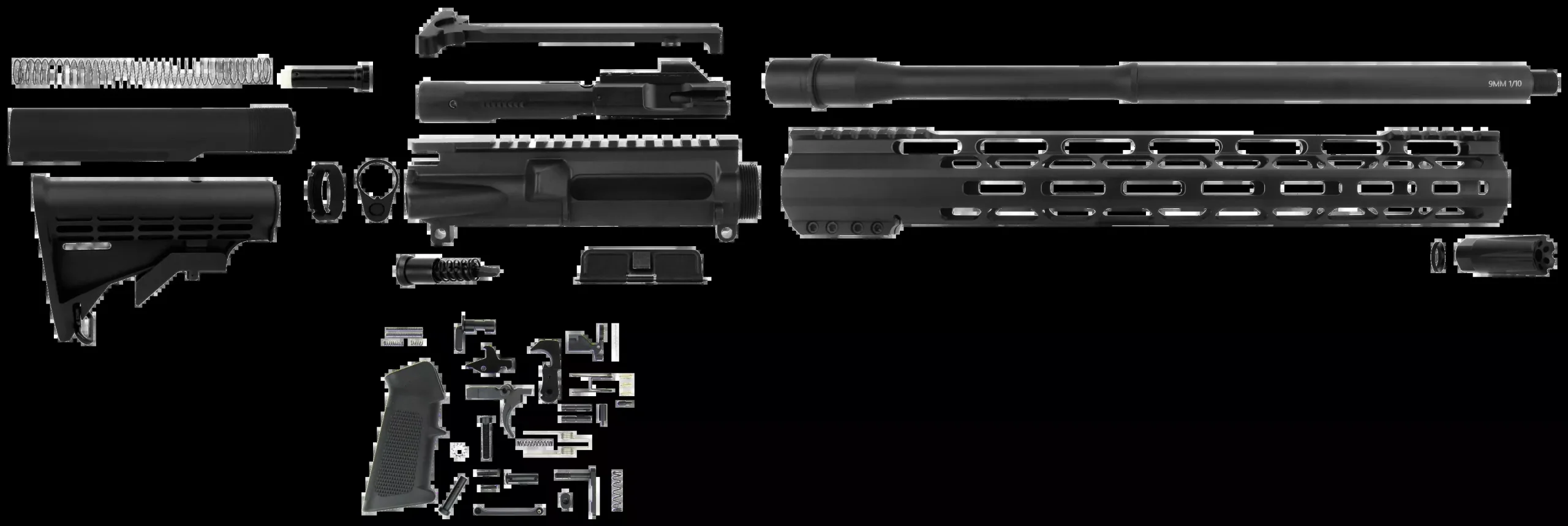 Tacfire Ar Build Kit, Tacfire Ss-rk9mm-16-lpk9mm Rfl Build Kit