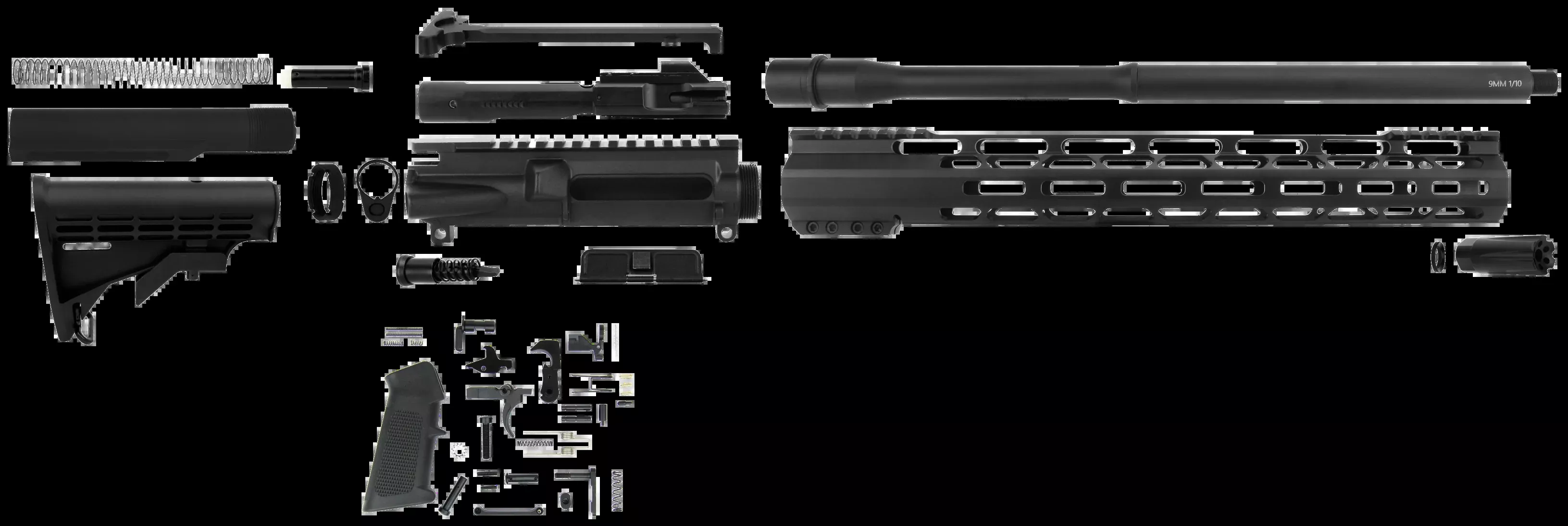 Tacfire Ar Build Kit, Tacfire Ss-rk9mm-16-lpk9mm Rfl Build Kit