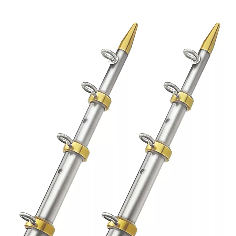 TACO 15′ Telescopic Outrigger Poles HD 1-½” – Silver/Gold