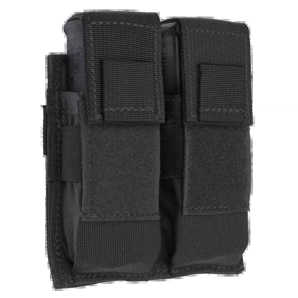 Tacshield (military Prod) Universal, Tacshield T3602bk DblUniversalPstl M-pouch Bk