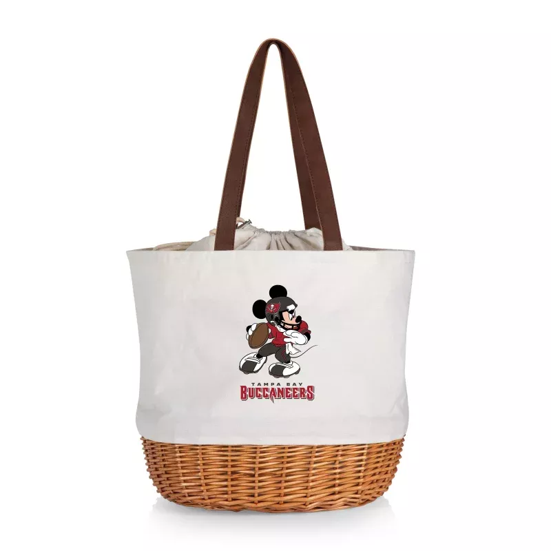 Tampa Bay Buccaneers Mickey Mouse – Coronado Canvas and Willow Basket Tote