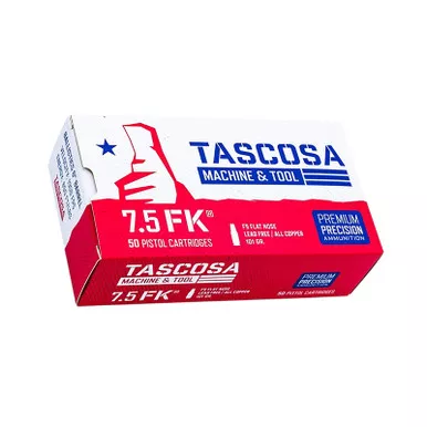 Tascosa Machine and Tool TMTAMMOF9 7.5FK 101gr Flat Nose 50 Per Box/12 Case