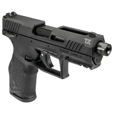 Taurus 1-2TX22141-5X10 TX22 Full Size Frame 22 LR 10+1 4.60" Black Threaded Barrel, Black Serrated Slide, Black Polymer Frame w/Picatinny Rail, Ergonomic Grip, 5 Mags