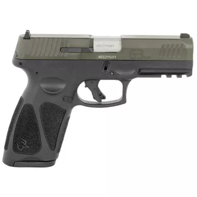 Taurus 1-G3B94B G3 Full Size Frame 9mm Luger 17+1 4" Matte Stainless Steel Barrel, OD Green Serrated Alloy Steel Slide, Black Polymer Frame w/Picatinny Rail, Textured Grip