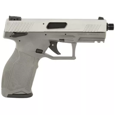 Taurus 1-TX2214NG TX22 Full Size Frame 22 LR 16+1 4.10" Matte Black Threaded Barrel, Satin Stainless Steel Serrated Slide, Gray Polymer Frame w/Picatinny Rail, Textured Grip