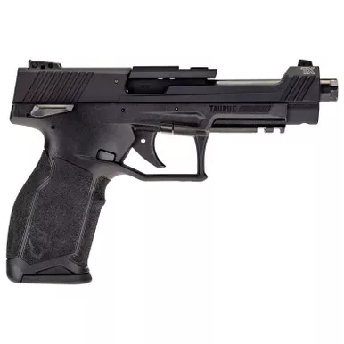 Taurus 1TX22C15110 TX22 Competition 22 LR 10+1 5.25" Threaded Bull Barrel, Overall Black Finish, Hard Coat Anodized Aluminum Optic Cut/Serrated Slide, Polymer Frame w/Picatinny Rail, Polymer Grips