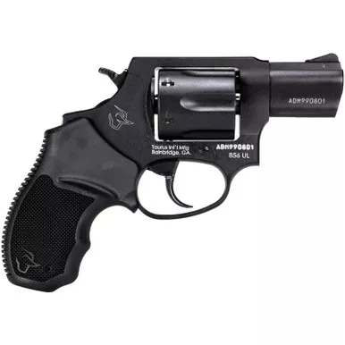 Taurus 2-85621UL 856 Ultra-Lite Small Frame 38 Special +P 6 Shot 2" Matte Black Carbon Steel Barrel & Cylinder, Matte Black Anodized Aluminum Frame, Black Finger Groove Rubber Grip