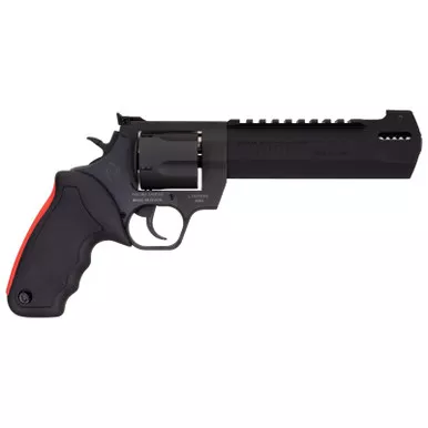 Taurus 2454061RH Raging Hunter 454 Casull 5rd 6.75" Matte Black Oxide Steel Black Rubber with Integrated Red Cushion Insert Grip