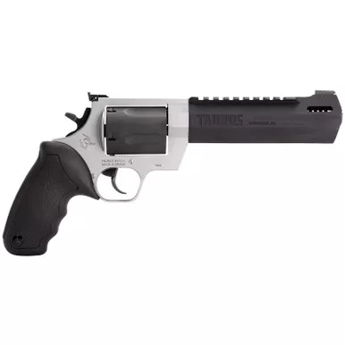 Taurus 2460065RH Raging Hunter 460 S&W Mag 5rd 6.75" Matte Black Oxide Barrel & Cylinder Matte Stainless Steel Frame Black Rubber with Integrated Cushion Insert Grip