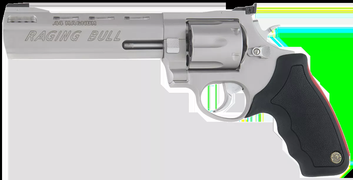 Taurus 444 Raging Bull .44 Rem Mag Revolver 6Rd 6.5" SS Ported Barrel SS Frame Rubber Grip Adj Rear Sight DA/SA 2444069