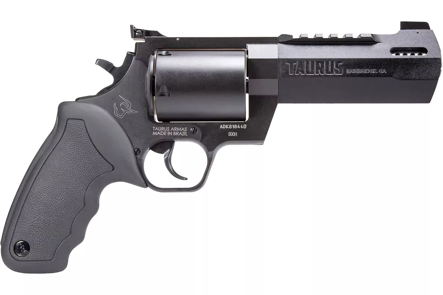 Taurus Raging Hunter 500 S&W Mag Revolver 5rd Shot 5.12" Black Black Cylinder Black Black Rubber Grip