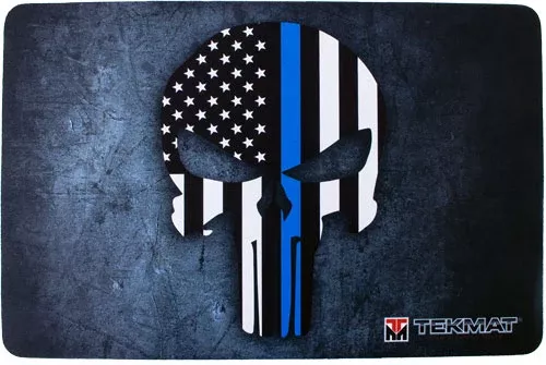 Tekmat Armorers Bench Mat – 11″x17″ Punisher Blue Line