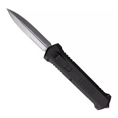 Tekto Knives A4 Humvee Out-The-Front Automatic Knife 3.80" D2 Double-Edge Dagger Blade, 6061-T6 Aluminum Handle