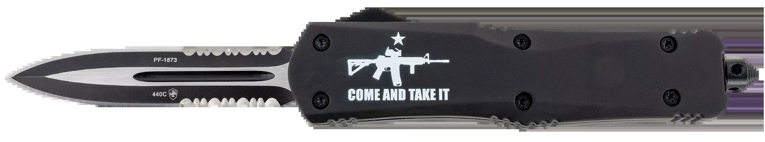 Templar Knife Come And Take It Ar-15, Temp Lar15431 Lrg C& Take It Ar15Dagger Ser Bk
