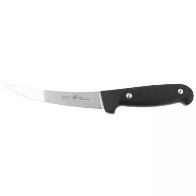 Templar Knife K6BBK362 Boning 6" Fixed Plain Damasteel Blade, 5" Black G10 Handle