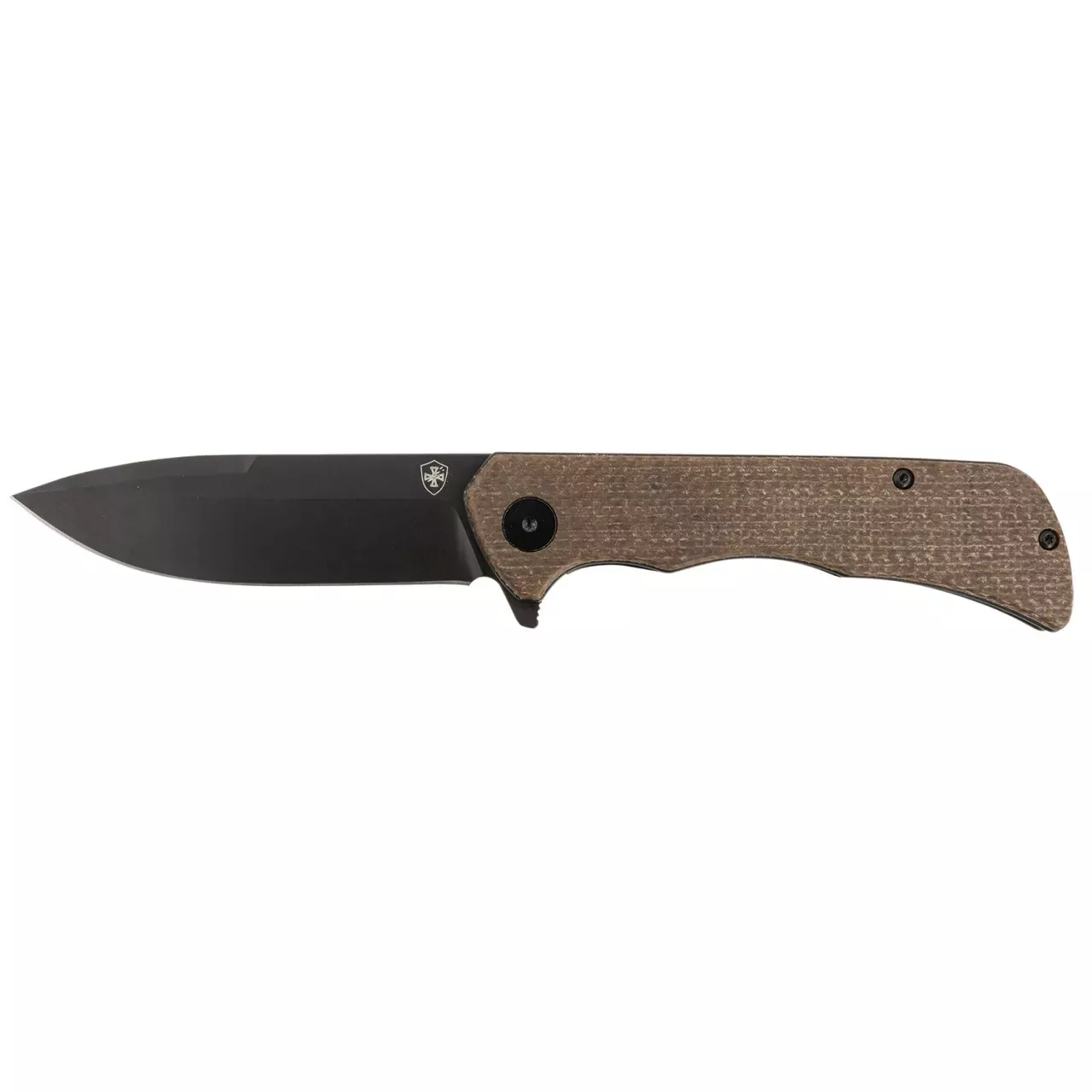 Templar Knife Paladin Folding Drop Point Knife 3.27" Brown Micarta