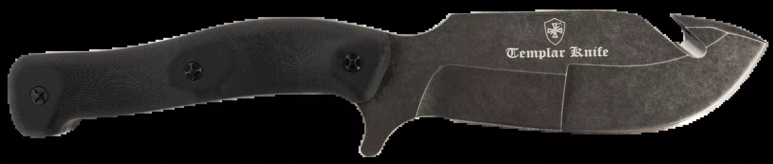 Templar Knife Reagan Fixed Bld – 4.6″ D2 Stonewash W/guthook!