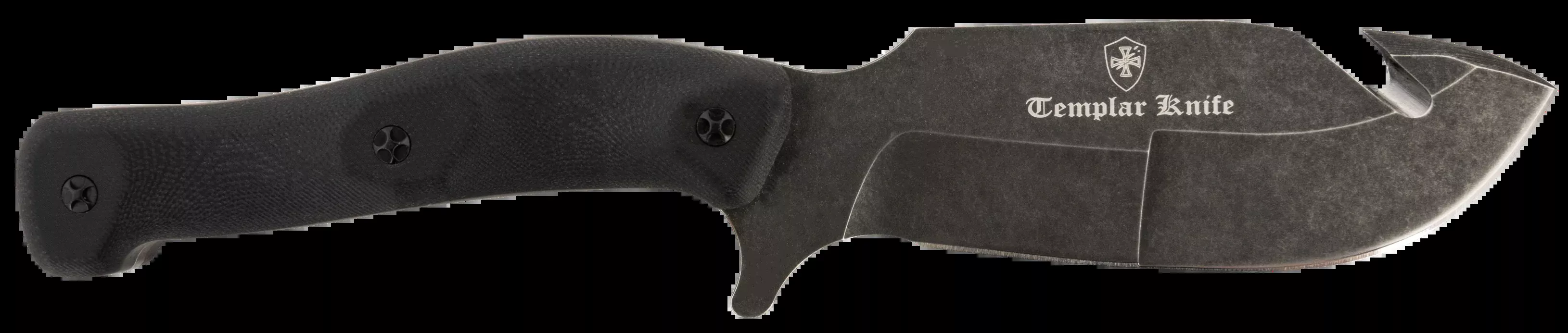 Templar Knife Reagan Fixed Bld - 4.6" D2 Stonewash W/guthook!