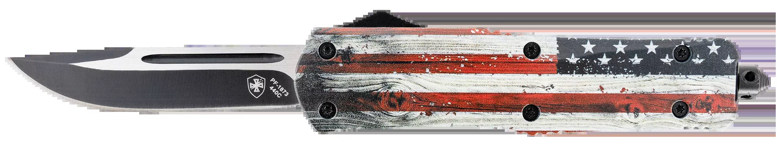 Templar Knife Wood Us Flag, Temp Lwus331Lrg Wood Us Flag Drop Blk