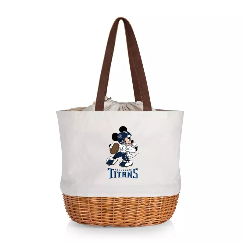 Tennessee Titans Mickey Mouse – Coronado Canvas and Willow Basket Tote
