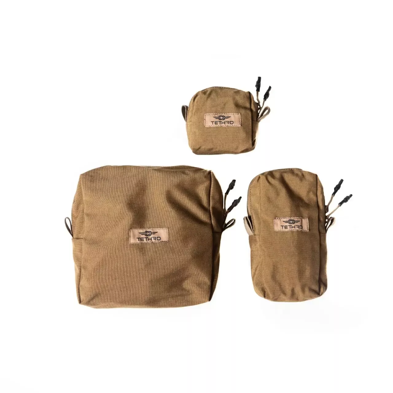 Tethrd Molle Pouch- Coyote-3 Sizes