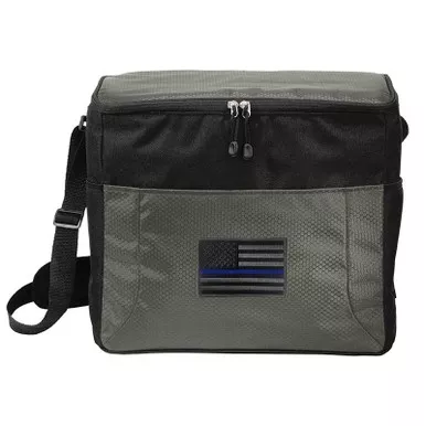 Thin Blue Line COOLER-24-BLK-GRAY-SUBDUED 24-Can Soft Cooler