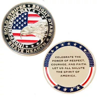 Thin Blue Line Independence Day/4th of July Challenge Coin