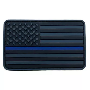 Thin Blue Line PTC-SUBDUED-PVC-VELCRO Subdued Flag PVC Patch